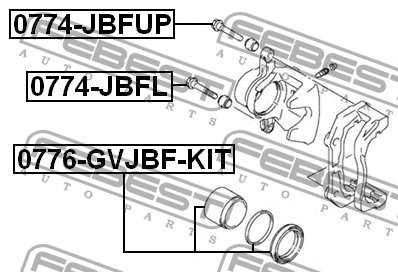 Suzuki Grand Vitara 05- направляющая переднего суппорта верхняя 0774-JBFUP FEBEST