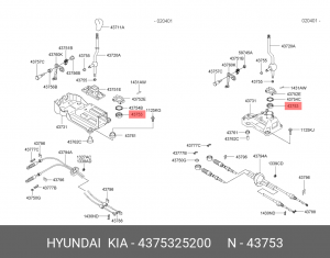 Hyundai Sonata втулка кулисы КПП 4375325200 HYUNDAI KIA