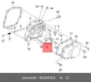 КОЛОДКА ВИЛКИ ПЕРЕКЛЮЧЕНИЯ ПЕРЕДАЧ 96305524 GENERAL MOTORS