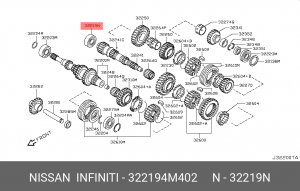 Nissan Almera Classic под.-к втор. вала передний = задний 32219-4M402 NISSAN INFINITI