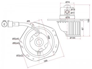 Daewoo Nexia мотор отопителя ST96168699 SAT