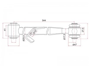 Toyota RAV-4 00-05 рычаг задний нижний поперечный левый ST4873042020 SAT