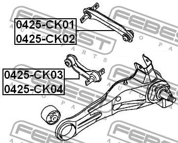 MITSUBISHI LANCER/MIRAGE  тяга задняя поперечная левая 0425-CK03 FEBEST