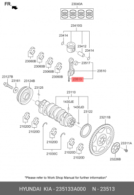 Hyundai Santa FE Болт крепления 235133A000 HYUNDAI KIA