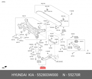 Рычаг задний продольный правый (Рычаг зад. подвески прод. прав.) 552803W000 HYUNDAI KIA