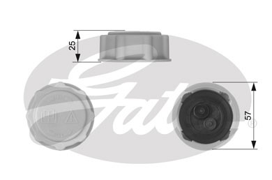 FORD FIESTA/FOCUS/TRANSIT крышка расширительного бачка RC227 GATES