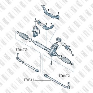 VAG Fabia, Polo 00-, Polo Sedan наконечник рулевой левый FS0603L FIXAR