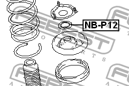 NISSAN PRIMERA P12, X-Trail T30, Cefiro 00-/Maxima 97-03/Teana 03- подшипник опо NBP12 FEBEST