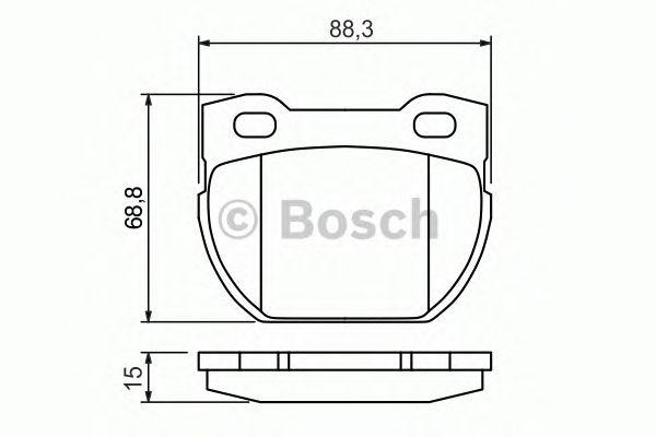 LR DEFENDER колодки тормозные задние 0 986 424 827 BOSCH