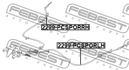 Kia SorentoТрос ручника прав 2299-PCSPORRH FEBEST