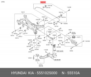 Hyundai ix35 стабилизатор задний 555102S000 HYUNDAI KIA