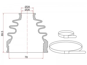Пыльник шруса внутренний FR RH MMC OUTLANDER XL 12- BKFD025 SAT