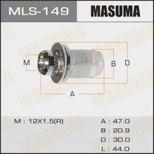 Toyota/Lexus M12x1.5 Гайка крепления колеса закрытая с шайбой MLS-149 MASUMA