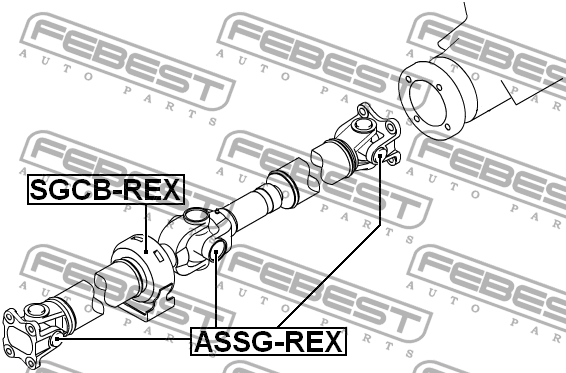 SS Kyron/Actyon/Rexton II Подвесной подшипник SGCB-REX FEBEST