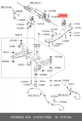 HYUNDAI Matrix 1.6 опора ДВС перед 2191017000 HYUNDAI KIA