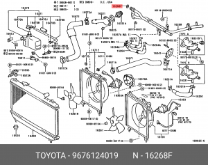 Toyota прокладка системы охлаждения 96761-24019 TOYOTA