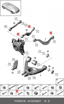 VAG болт крепления N 106 286 01 VAG