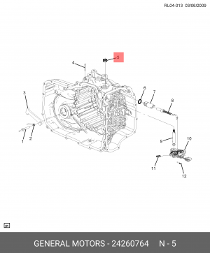 Chevrolet Cobalt/Cruze/Orlando/Epica/Captiva/AveoT300 Сальник привода AT лев     24260764 GENERAL MOTORS