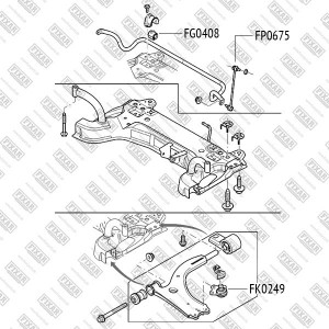 Ford Fusion, Fiesta Втулка стабилизатора переднего FG0408 FIXAR