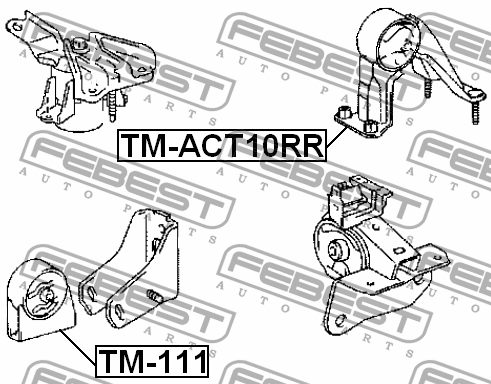 Toyota Vista 98-03 опора двс передняя TM-111 FEBEST