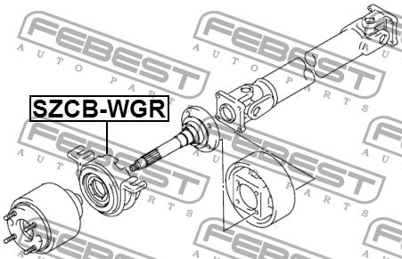 Suzuki Wafon R подшипник подвесной передний SZCB-WGR FEBEST
