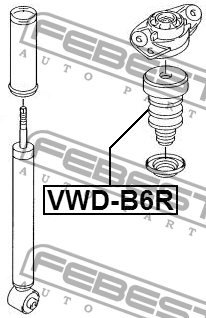 Отбойник заднего амортизатора (Отбойник амортизатора) VWD-B6R FEBEST
