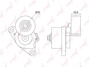 Nissan Pathfinder R51 Ролик натяжной с механизмом PT-3256 LYNXAUTO