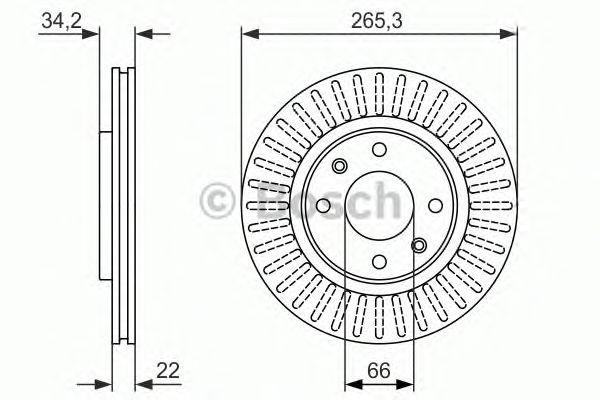 Citroen C3 Picaso диск тормозной передний 0 986 479 890 BOSCH