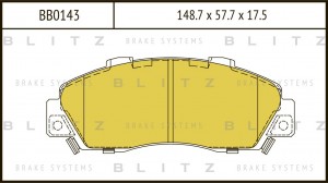 Honda CR-V 95-01, HR-V 99-, Accord -02 тормозные колодки передние BB0143 BLITZ