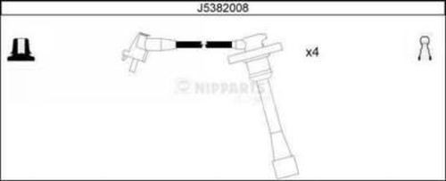 Провода высоковольтные к-т J5382008 H B JAKOPARTS NIPPARTS