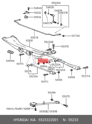HYUNDAI SonataEF шайба болта зад развала 5523322001 HYUNDAI KIA