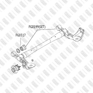 Opel Astra G, H, Meriva 03-, Zafira B 05- с/блок задней балки FG0199 FIXAR