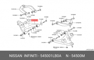 Nissan Patrol Y62 рычаг передний нижний правый 54500-1LB0A NISSAN INFINITI