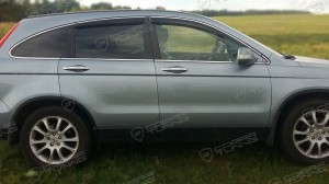 HONDA CR-V III 2007-2011 дефлекторы окон с Хром Накладкой H11207CR COBRA TUNING