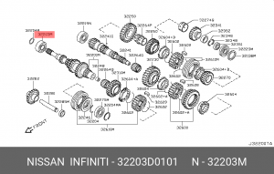 Nissan Almera Classic подшипник КПП 32203-D0101 NISSAN INFINITI