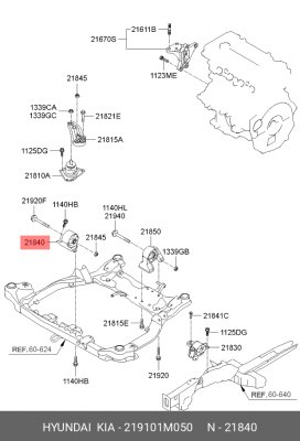 ОПОРНЫЙ УЗЕЛ ДВИГАТЕЛЯ 219101M050 HYUNDAI KIA
