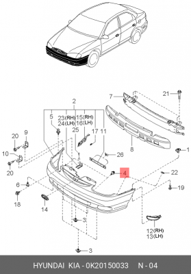 Пистон 0K20150033 HYUNDAI KIA