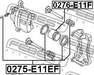 Nissan Note Поршень суппорта переднего 0276-E11F FEBEST