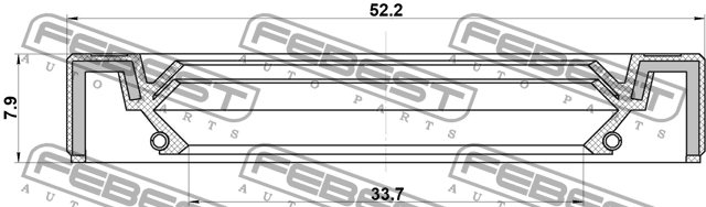 Daewoo Matiz/Spark 04-09 сальник АКПП лев    35x52x8 95IBS-35520808C FEBEST