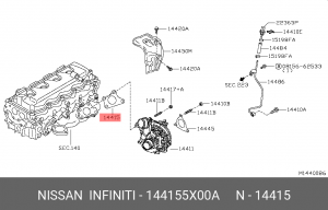 Nissan Navara Прокладка турбины/коллектор 14415-5X00A NISSAN INFINITI