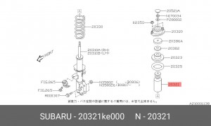 Subaru R1, R2 пыльник отбойник переднего амортизатора 20321KE000 SUBARU