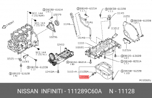 Nissan Navara, Pathfinder пробка поддона ДВС 11128-9C60A NISSAN INFINITI