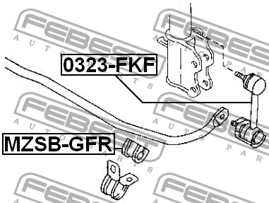 Mazda323 Bush stab R MZSB-GFR FEBEST
