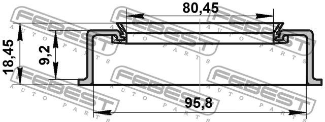 Toyota LC Prado сальник ступицы внешний 95ADS-81960918X FEBEST