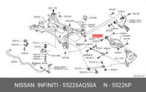 Infiniti FX 09- болт развальный 55226-AQ50A NISSAN INFINITI