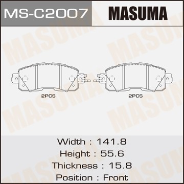 Nissan Teana J33 колодки передние MSC2007 MASUMA
