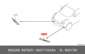 Nissan Juke брызговик переднего бампера левый (передний) 96017-1KA0A NISSAN INFINITI