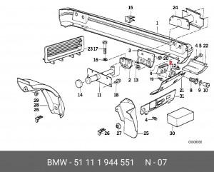 ПОЛЗУН 51 11 1 944 551 BMW