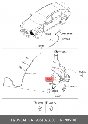 Hyundai SolarisSD->05.14/Accent/Sorento/ix35/Elantra 06-10/H1-07/Rio SD 06- мото 985102S000 HYUNDAI KIA