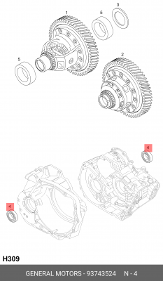 Chevrolet Captiva сальник раздатки 93743524 GENERAL MOTORS
